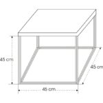 Βοηθητικό τραπέζι Atlantis καρυδί μελαμίνη μέταλλο 45x45cm ed8331 - Image 2