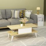 Τραπέζι σαλονιού Beta Sapphire άσπρο μελαμίνη 90x45x40εκ ed8334