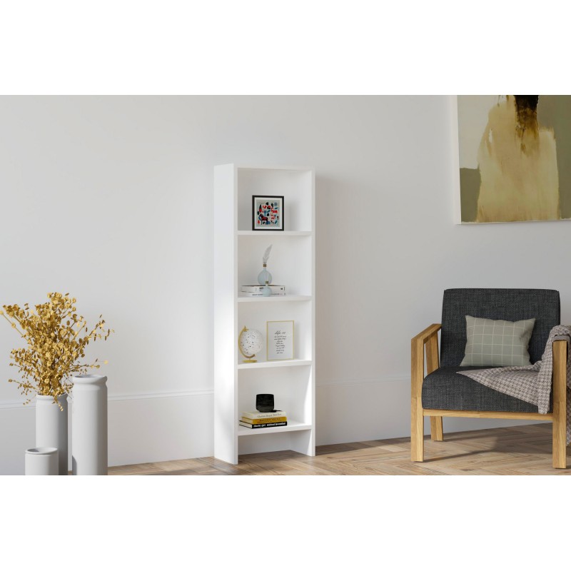 8342_0-800x800 Βιβλιοθήκη Barkın άσπρο μελαμίνη 40x19 6x150εκ ed8342 - Image 1