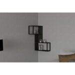 Ράφι τοίχου Lecco ανθρακί μελαμίνη 84x20x52cm ed8346