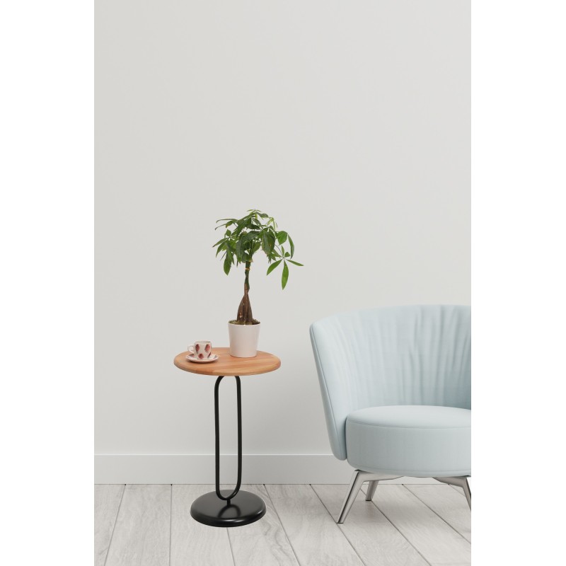 8356_0-800x800 Βοηθητικό τραπέζι ξύλο oak μέταλλο μαύρο 40x60cm ed8356 - Image 1