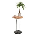 Βοηθητικό τραπέζι ξύλο oak μέταλλο μαύρο 40x60cm ed8356 - Image 4