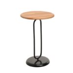 Βοηθητικό τραπέζι ξύλο oak μέταλλο μαύρο 40x60cm ed8356 - Image 3