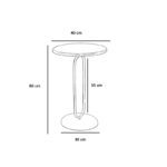 Βοηθητικό τραπέζι ξύλο oak μέταλλο μαύρο 40x60cm ed8356 - Image 2