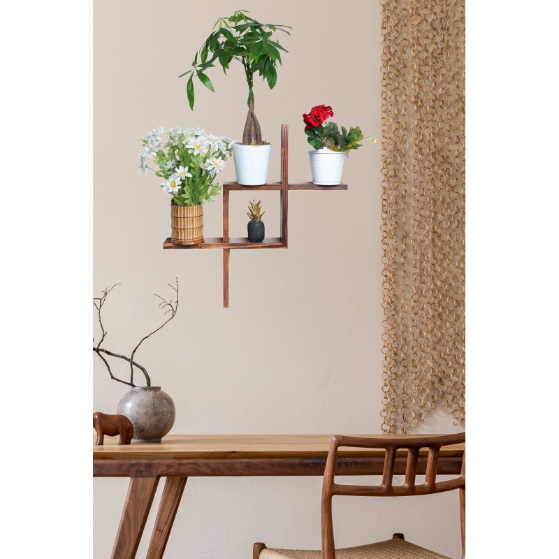 8360_0-800x800 Ραφιέρα τοίχου ξύλινη καρυδί Ares 60x60cm ed8360 - Image 1