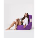 Πουφ Lina αδιάβροχο μωβ ύφασμα 70x35cm ed8363 - Image 5