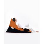 Πουφ κρεβάτι Pyramid Large Double αδιάβροχο ύφασμα πορτοκαλί 145x35cm ed8366 - Image 5