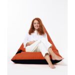 Πουφ κρεβάτι Pyramid Large Double αδιάβροχο ύφασμα πορτοκαλί 145x35cm ed8366 - Image 2