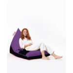 Πουφ κρεβάτι Pyramid Large Double αδιάβροχο ύφασμα μωβ 145x35cm ed8367 - Image 3