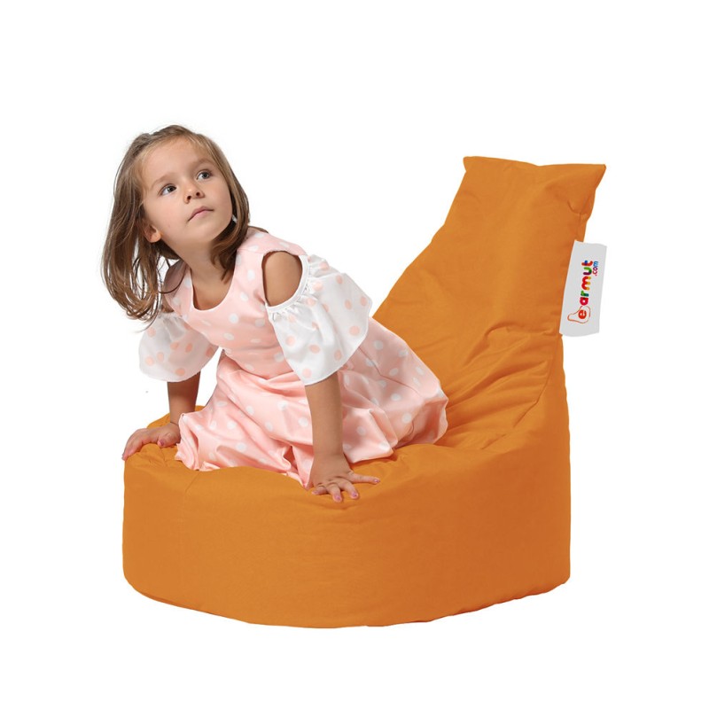 8392_0-800x800 Πουφ Baton αδιάβροχο ύφασμα πορτοκαλί 70x35cm ed8392 - Image 1