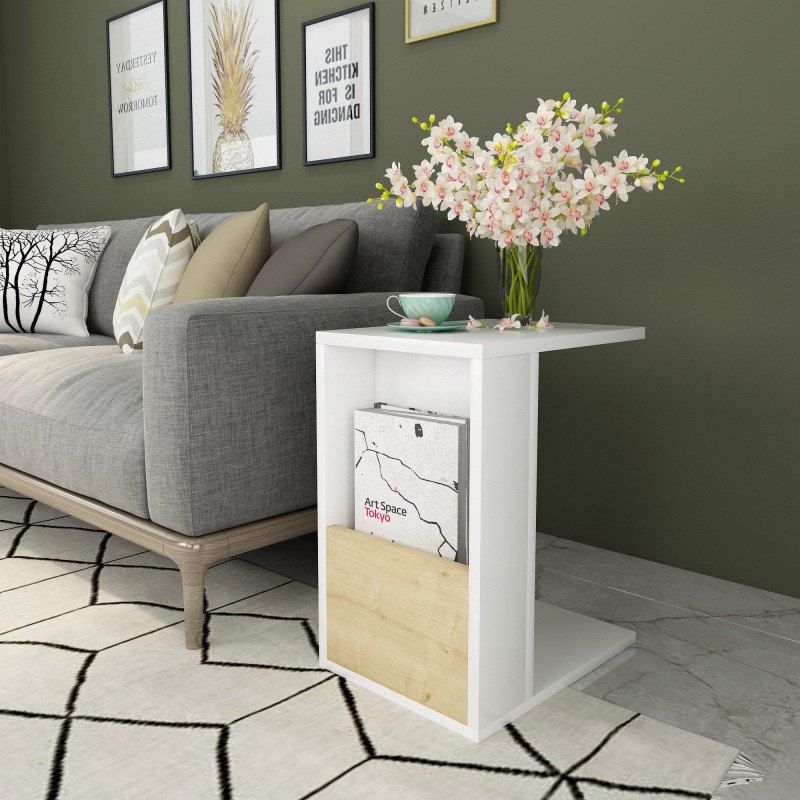 8408_0-800x800 Βοηθητικό τραπέζι Serce άσπρο sapphire χρώμα μελαμίνη 30x40x50cm ed8408 - Image 1