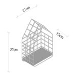 Ραφιέρα Ranunculus μαύρο σκούρο καρυδί ξύλο μεταλλικό πλαίσιο 27x15x37εκ ed8409 - Image 2
