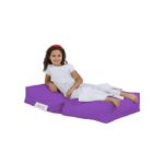 Πουφ Single Seat μωβ αδιάβροχο ύφασμα 65x40x50cm ed8411 - Image 3