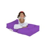 Πουφ Single Seat μωβ αδιάβροχο ύφασμα 65x40x50cm ed8411 - Image 2