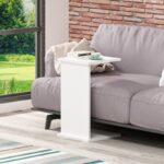 Βοηθητικό τραπέζι Apollon άσπρο χρώμα μελαμίνη 63 6x35cm ed8413