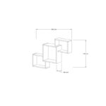 Ραφιέρα Silver καρυδί μελαμίνη 98x19 6x72εκ ed8415 - Image 2