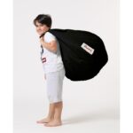 Πουφ Premium Kids μαύρο αδιάβροχο ύφασμα 60x25cm ed8421 - Image 3