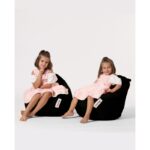 Πουφ Premium Kids μαύρο αδιάβροχο ύφασμα 60x25cm ed8421 - Image 2