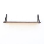 Ραφιέρα Lam καρυδί ξύλο μεταλλικό πλαίσιο 60x15x16εκ ed8422 - Image 5