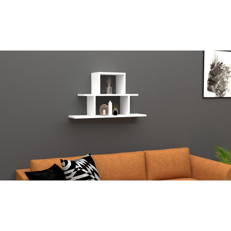 8429_0-800x800 Ραφιέρα Nell άσπρο μελαμίνη 80x19 6x44 6εκ ed8429 - Image 1