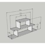 Ραφιέρα Nell άσπρο μελαμίνη 80x19 6x44 6εκ ed8429 - Image 2