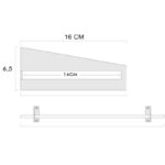 Ραφιέρα Lam καρυδί ξύλο 60x16x8εκ ed8432 - Image 2