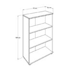 Βιβλιοθήκη γραφείου Sesami sorono μελαμίνη 72x34x109cm ed8440 - Image 2