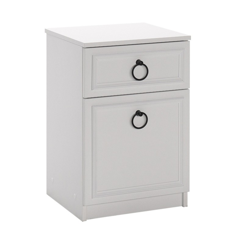 8441_0-800x800 Κομοδίνο Sesami λευκή μελαμίνη 40x38x63cm ed8441 - Image 1