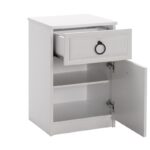 Κομοδίνο Sesami λευκή μελαμίνη 40x38x63cm ed8441 - Image 4