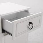 Κομοδίνο Sesami λευκή μελαμίνη 40x38x63cm ed8441 - Image 3