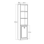 Βιβλιοθήκη Nic άσπρο μελαμίνη 45x24x185εκ ed8443 - Image 2