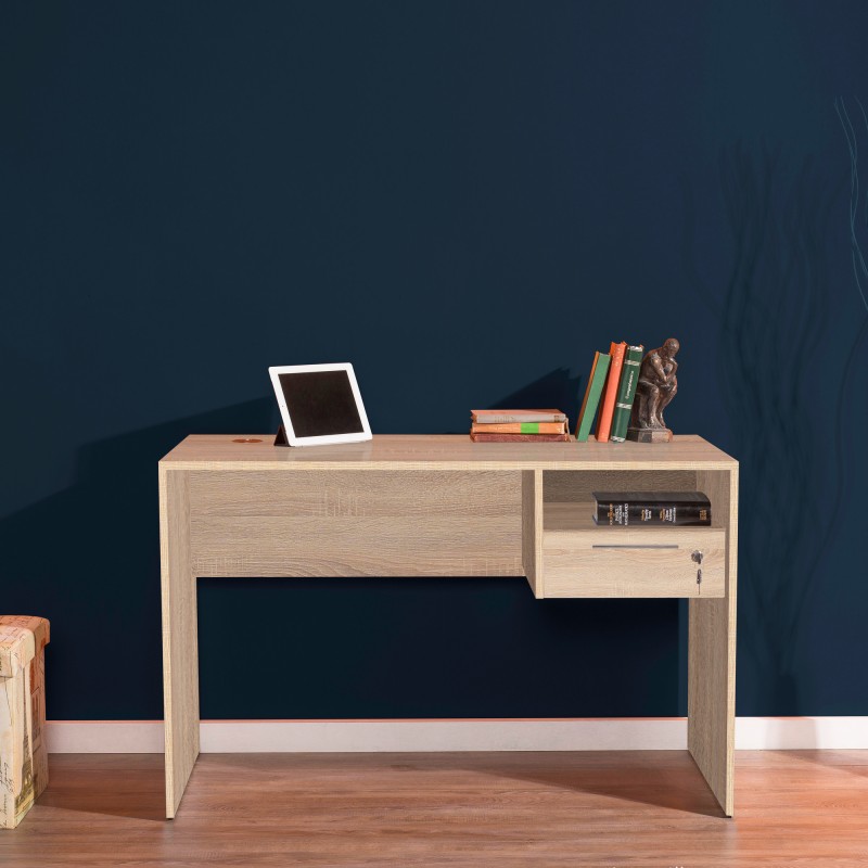 8445_0-800x800 Γραφείο Sesami λευκό 120x60x75cm μελαμίνη ed8445 - Image 1