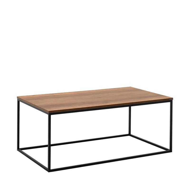 8448_0-800x800 Τραπέζι σαλονιού Grid καρυδί μελαμίνη μεταλλικό πλαίσιο 100x60x42εκ ed8448 - Image 1