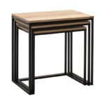 Σετ Βοηθητικά τραπέζια σαλονιού Due καρυδί μαύρο 55x57x40cm ed8450 - Image 4