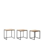 Σετ Βοηθητικά τραπέζια σαλονιού Due καρυδί μαύρο 55x57x40cm ed8450 - Image 5