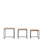 Σετ Βοηθητικά τραπέζια σαλονιού Due καρυδί μαύρο 55x57x40cm ed8450 - Image 3