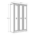 Ντουλάπα ρούχων Sesami 103x52x185cm άσπρη μελαμίνη ed8462 - Image 2