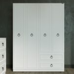 Ντουλάπα ρούχων Sesami 140x52x185cm άσπρη μελαμίνη ed8463