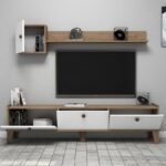 Έπιπλο τηλεόρασης Famiglia oak λευκό 178x44 8x34 6cm ed8466 - Image 5