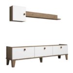 Έπιπλο τηλεόρασης Famiglia oak λευκό 178x44 8x34 6cm ed8466 - Image 3