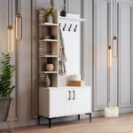 Έπιπλο εισόδου Viyana άσπρο μελαμίνη μεταλλικά πόδια 90x35x200εκ ed846 - Image 5