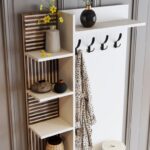 Έπιπλο εισόδου Viyana άσπρο μελαμίνη μεταλλικά πόδια 90x35x200εκ ed846 - Image 4