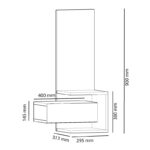 Έπιπλο εισόδου Stella δρυς ανθρακί μελαμίνη καθρεπτης 49 1x31 3x90εκ ed850 - Image 2