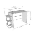 Γραφείο Bellezza λευκό χρώμα μελαμίνη 109 6x45x71 8cm ed8512 - Image 2