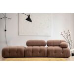 Σκαμπό Bubble Pouffe Bouclette καφέ 95x65x45εκ ed8522 - Image 2