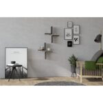 Ράφι τοίχου Face καρυδί μελαμίνη 28 2x19 6x31 8cm ed8559