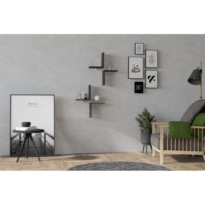 8559_0-800x800 Ράφι τοίχου Face καρυδί μελαμίνη 28 2x19 6x31 8cm ed8559 - Image 1