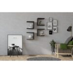 Ράφι τοίχου Base καρυδί 30x19 6cm μελαμίνη ed8562