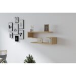 Ράφι τοίχου Eldo Sapphire Oak χρώμα μελαμίνη 60x19 6x15cm ed8563 - Image 5