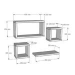Ράφι τοίχου Babi Sapphire Oak μελαμίνη 24x15x44cm ed8566 - Image 2